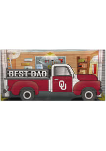 Oklahoma Sooners Best Dad Truck Sign