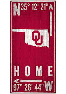 Oklahoma Sooners Coordinate Sign - Red