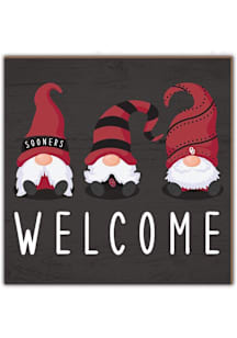 Oklahoma Sooners Welcome Gnomes Sign - Red