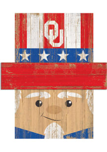 Oklahoma Sooners Patriotic Head 6x5 Sign