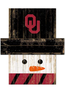 Oklahoma Sooners Snowman Head 6x5 Sign