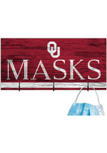Oklahoma Sooners Team Color Mask Holder Sign