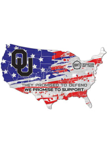 Oklahoma Sooners OHT USA Shape Cutout Sign