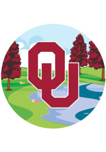 Oklahoma Sooners Landscape Circle Sign