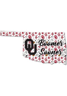 Oklahoma Sooners Floral State Sign