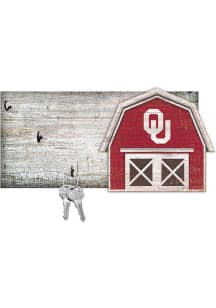 Oklahoma Sooners Team Barn Key Holder Sign