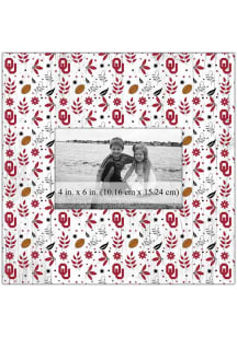 Oklahoma Sooners Floral Pattern Picture Frame
