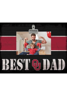 Oklahoma Sooners Best Dad Clip Picture Frame