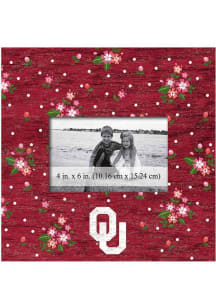 Oklahoma Sooners Floral Picture Frame