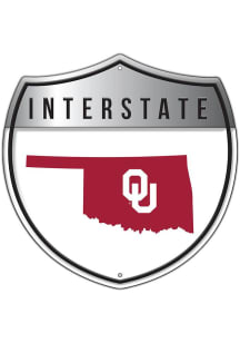 Oklahoma Sooners Patriotic Interstate Metal Sign