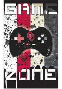 Oklahoma Sooners Grunge Game Zone Sign