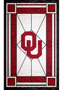 Oklahoma Sooners Stained Glass Sign - Red