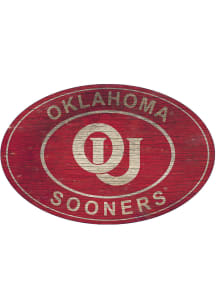 Oklahoma Sooners 46 Inch Heritage Oval Sign