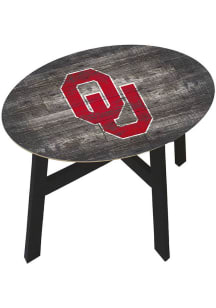 Oklahoma Sooners Logo Heritage Side Red End Table