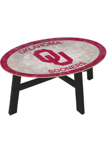 Oklahoma Sooners Team Color Logo Red Coffee Table