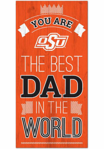 Oklahoma State Cowboys Best Dad in the World Sign