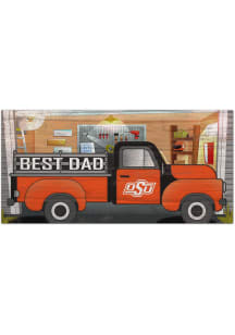 Oklahoma State Cowboys Best Dad Truck Sign