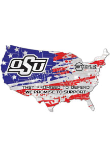 Oklahoma State Cowboys OHT USA Shape Cutout Sign