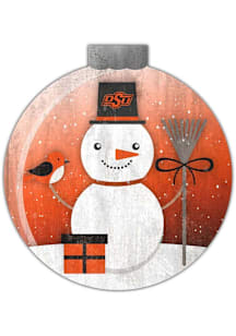 Oklahoma State Cowboys Snowglobe 12 Inch Sign - Black