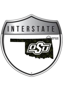 Oklahoma State Cowboys 12in OHT Camo Interstate Sign