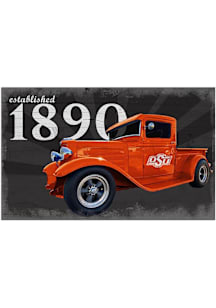 Oklahoma State Cowboys Established Truck Sign - Black