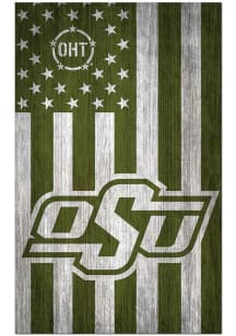 Oklahoma State Cowboys 11x19 OHT Military Flag Sign