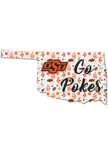 Oklahoma State Cowboys 24 Inch Floral State Wall Art
