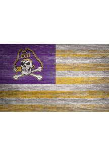 East Carolina Pirates Distressed Flag 11x19 Sign
