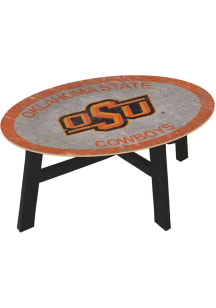 Oklahoma State Cowboys Team Color Logo Black Coffee Table