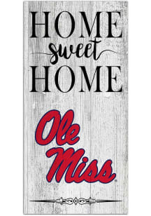 Ole Miss Rebels Home Sweet Home Whitewashed Sign