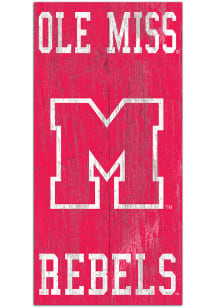 Ole Miss Rebels Heritage Logo 6x12 Sign