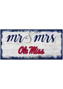 Ole Miss Rebels Script Mr and Mrs Sign