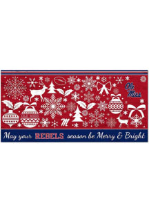 Ole Miss Rebels Merry and Bright Sign