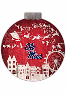 Ole Miss Rebels Christmas Village Sign - Blue