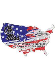 Ole Miss Rebels OHT USA Shape Cutout Sign