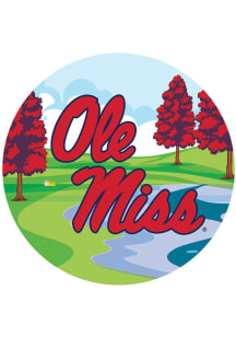 Ole Miss Rebels Landscape Circle Sign