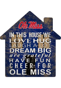 Ole Miss Rebels 12 inch House Sign