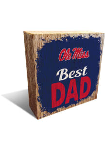 Ole Miss Rebels Best Dad Block Sign
