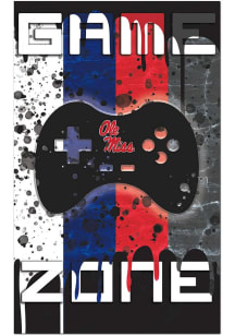 Ole Miss Rebels Grunge Game Zone Sign
