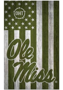Ole Miss Rebels 11x19 OHT Military Flag Sign
