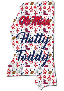 Ole Miss Rebels 24 Inch Floral State Wall Art