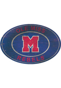 Ole Miss Rebels 46 Inch Heritage Oval Sign