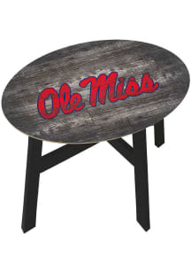 Ole Miss Rebels Logo Heritage Side Blue End Table