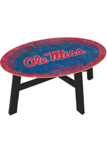 Ole Miss Rebels Team Color Logo Blue Coffee Table