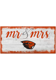 Oregon State Beavers Script Mr and Mrs Sign