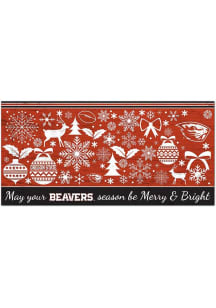 Oregon State Beavers Merry and Bright Sign