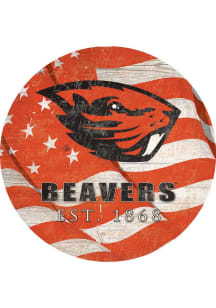 Oregon State Beavers 24in Flag Circle Sign