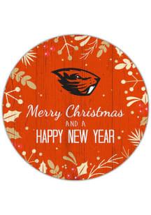 Oregon State Beavers Merry Christmas and New Year Circle Sign