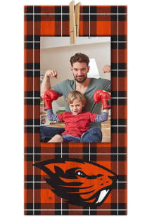 Oregon State Beavers Plaid Clothespin Sign
