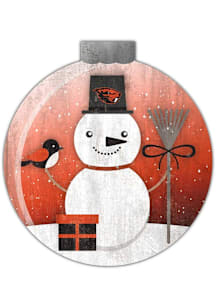 Oregon State Beavers Snowglobe 12 Inch Sign - Orange